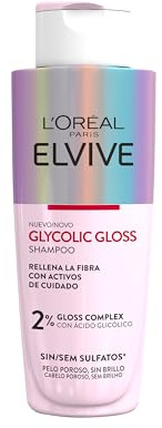 L'Oréal Paris Pack ELVIVE Glycolic Gloss Champú sin sulfatos para Todo Tipo de Pelo