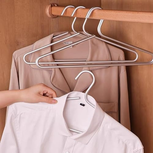 Premium Matte Seide Aluminium Kleiderbügel 6-Pack, 41.5cm Extra Smooth&Durable Metall Hemd, Aluminium Legierung Kleiderbügel, Kleidung Unterstützung, Kleidung Hang