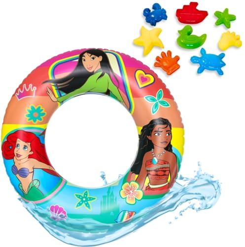Salvagente Principesse 56cm - 3/6A + Formine per Sabbia - Kit Mare