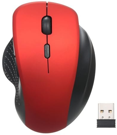 ZJchao Mouse Wireless, Mouse Verticale Wireless 2.4G Mouse Ergonomico con Ricevitore USB Mouse Wireless Verticale per PC Mac Laptop (rosso)