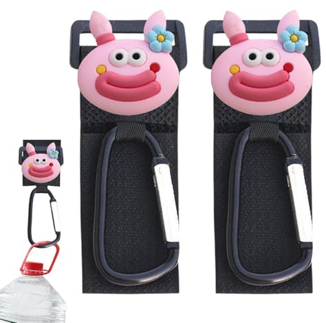 Gancho de manillar, clips y ganchos para cochecito, 2 perchas de cierre de clip en D versátiles - Prácticas correas de cochecito para silla de ruedas, accesorios para silla de ruedas gancho de asiento
