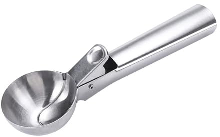 Cuchara para Helado, Cuchara para Porciones de Galletas de Acero Inoxidable, Cuchara para Helado, Masa para Galletas, Sorbete de Almendras (Pequeño)