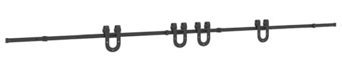 vidaXL Schiebetürbeschlag-Set 200 cm Stahl Schwarz, Schiebetürbeschlag-Satz, Schiebetürrolle, Schiebetürsystem, Schiebetürschiene, Schiebetüraufhänger