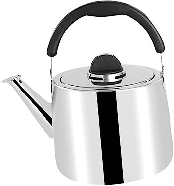 OFFSCH Pfeifender Teekessel Aus Edelstahl 2l Fassungsvermögen Schneller Wasserkocher Mit Abdeckung Für Gas Und Induktionsherde Geeignet Pfeift Automatisch Beim Kochen