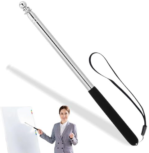 JEYORZY 1 Pcs Punteros Telescópicos para Maestros, Maestros Palo Extensible Puntero Retráctil, Mini Puntero Retráctil para Profesores para Maestros Aula Ayudas Ayuda para Profesores (Negro)