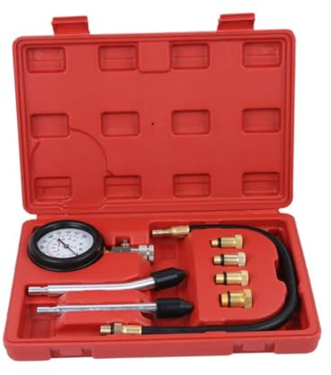 Ciieeo 1 Ensemble Manomètre de Compression Multi pour Cylindres Testeur de Pression avec Adaptateur Outil de Diagnostic pour Moteurs à Essence Kit de Compression avec Boîtier Moldé