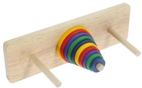 ERINGOGO Jeu de Société en Bois Tour de Hanoi pour Adultes, Casse Tete Adulte, Jeu de Réflexion, Surface Lisse et Sûre, Maison DIY