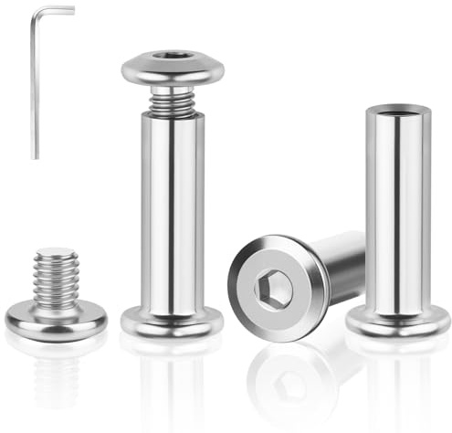 80 tornillos de conexión, M4 x 30 mm, tuerca de manguera, tornillos de conexión para muebles