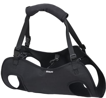 Harnais réglable pour chiens de grande et moyenne taille - Aide au transport pour chien - Escalier réglable - Harnais anti-traction avec contrôle (polyester XL)