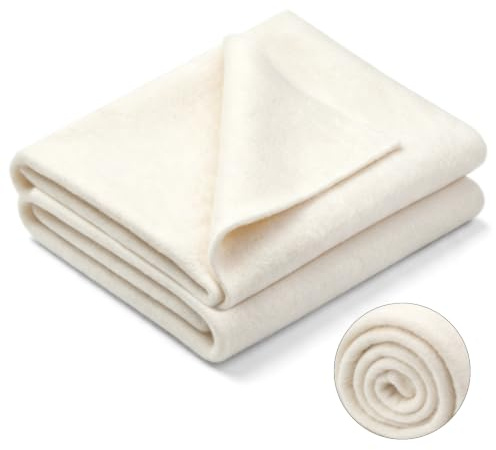 Natürliche Baumwollvliesfüllung 47 x 59 Zoll Quiltvliesfüllung für Quilts | Natürliche Ganzjahres-Quiltvliesfüllung für Quilts, Bastel- und Nähprojekte, Handgefertigte Quilts & DIY 120 x 150 cm