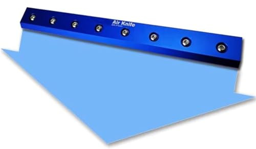 Soplador de cuchillo de aire industrial, hoja de aire de aluminio con interfaz de rosca de 1/4 pulgadas para líneas de producción, eliminación de agua y polvo, compatible con compresores de aire