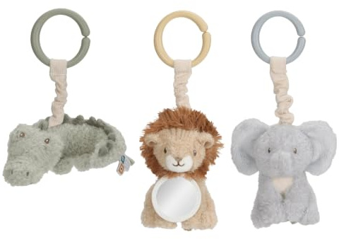 Little Dutch Activity Hängespielzeug Safari Friends - 3er Set - zum Aufhängen für Kinderwagen und Babyschale - für Babys ab der Geburt Unisex