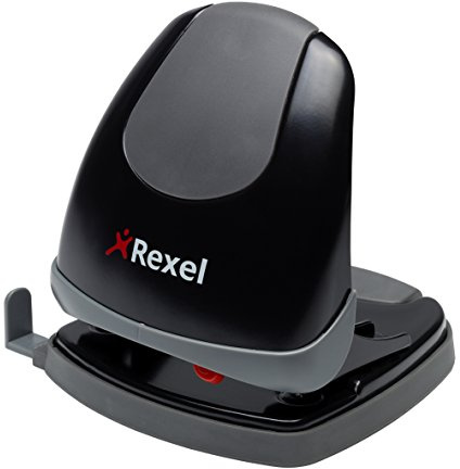 Rexel Easy Touch 2 Hole Punch, 30 Sheet Capacity, Low Force Technology, Metal, Black, 2102575