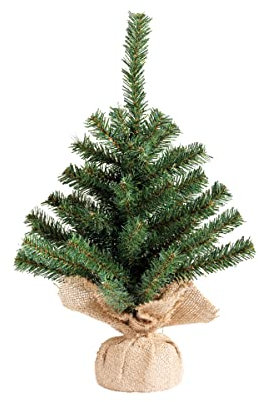 Kaemingk Everlands 45cm Mini Tree In Jute Bag Artificial Christmas Tree