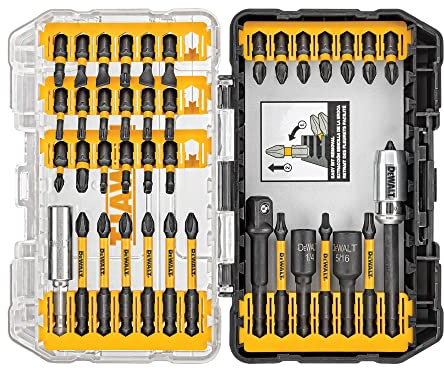 DEWALT Impact Ready FlexTorq Screwdriver Bit Set, 40 Pieces (DWA2T40IR), 22.2 x 4 x 22.2 cm