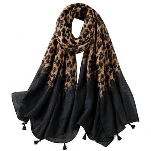 FAIRYGATE Damen Schal Vogel Blume Schmetterling Druck Lange Soft Neck Scarf Wickel Stola für Summer Beach Winter Geschenk