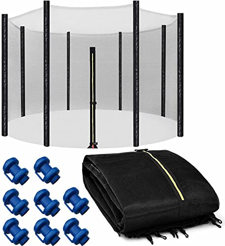 YHY123 305 6 stangen Sicherheits Netz Ersatznetz für Trampolin - Ersatznetz, Gartentrampolin rundes Schutznetz für Gartentrampolin, Netz Außenliegend, Ersatzteil Reißfest, UV-Beständig
