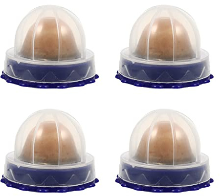 UKCOCO 4 Pack Catnip Balls for Cats: Stick on Lickable Wall Candy with Dustproof Cover, Natural Catnip Edible Energy Balls for Indoor Play & Dental Health (1.5 Diameter)