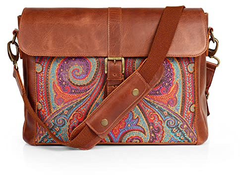 Londo Zion Messenger-Tasche Laptop-Tasche - Top-Grain-Leder für stilvolle Tech-Profis