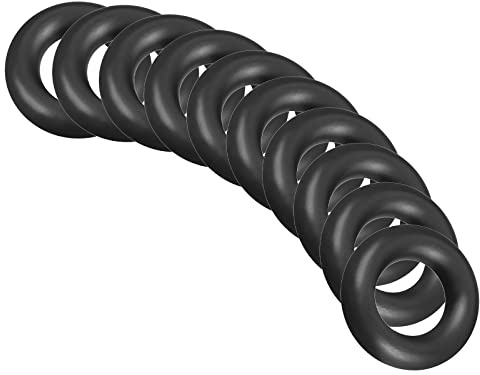 QUARKZMAN 10 Stücke Nitrilkautschuk Gummidichtung Dichtring Schwarz | 20mm x 10mm x 5mm, Für Wasserhahn Klempner Reparatur Dichtung Verbindung