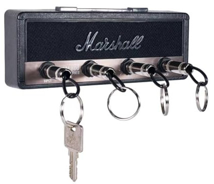 Deluisho Porte Clef Mural, Porte-clés Audio, Porte-clés Mural Rétro Créatif Avec 4 Prises de Guitare