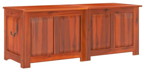 vidaXL Baúl de Almacenamiento con Tapa, Mesita de Centro, Caja de Almacenaje, Cofre para Dormitorio Pasillo Salón, Madera Maciza de Acacia Marrón