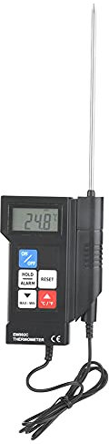 EM502C Termometro Elettronico Digitale Professionale, Termometro Per Alimenti con Sonda, Termometro Elettronico da Cucina