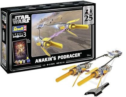 Revell Set de regalo 05639 Anakin's Podracer: Star Wars EP1 25 aniversario escala 1:31 kit de modelo de plástico sin construir con accesorios