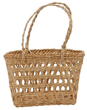 Amosfun 2stücke Handgewebter Rattankorb Aufbewahrungskorb Aus Rattanoptik Blumenkorb Für Dekoration Elegantes Design Wetterfest Langlebig