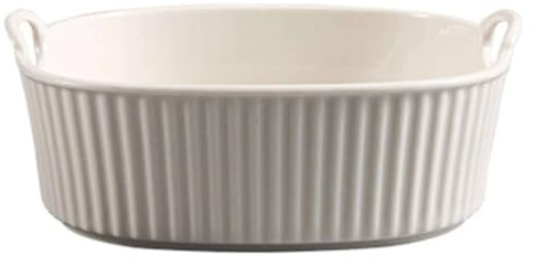 Rechteckige Lasagneform aus Keramikporzellan mit Griff, kleine Backform für 1 Person, ofenfeste Auflaufform-weiß-850ml, 20x19x6cm