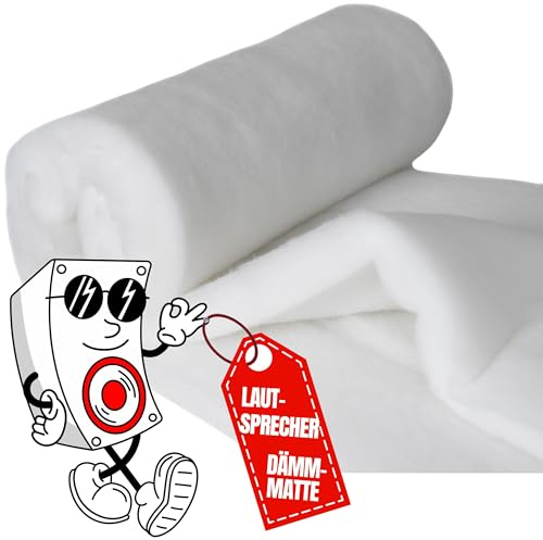 Lautsprecher Dämmung 500x160cm (5cm dick) Akustik Vlies Absorber | Akustikvlies für bessere Raumakustik - Dämmmatte Sound Absorber aus Polyester - Schallabsorber, Dämpfungsmaterial