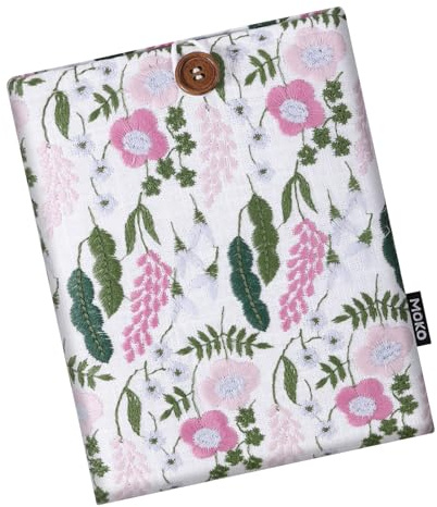 MoKo 6-7 Zoll Daisy Padded Sleeve Pouch für 7“ Kindle Colorsoft Signature Edition 2024, Kindle 11/10/8. Gen, Paperwhite 11/10. Gen, Tasche für eReader, Lavendel