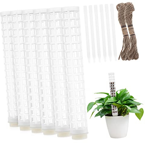 Milisten de de Plástico Apilable para Plantas Trepadoras Monstera Soporte de Jardín 6 Piezas para Enredaderas de Llenar con y Tierra