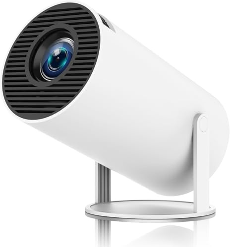 Mini Projector, Projector with WiFi 6 and Bluetooth, Portable Projector with 4K 1080P Support, 160ANSI 180° Rotatable Smart Projector, Auto Keystone with Android 11 Video Projector, HY300