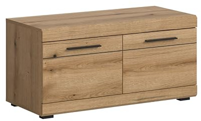 xonox.home - Sitzbank Scout 90x44x40 cm in Evoke Eiche - Flurmöbel Dielenmöbel Eingangsbereich Garderobenschrank - robust und langlebig stabile Konstruktion
