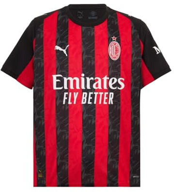 A.C. Milan - Maglia Gara Home, Stagione 2025/2026, Maglietta da Calcio, Prodotto Ufficiale, Adulto, XL