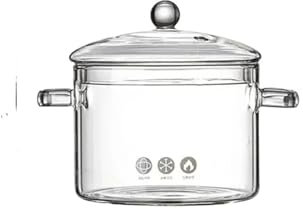 ZUGLQYSX Olla sopera de Vidrio Resistente al Calor Olla sopera y de Caldo Transparente Tazón de Vidrio for el hogar Utensilios de Cocina Estufa de Gas Inducción para Todo Tipo De Cocinas(15cm 2)