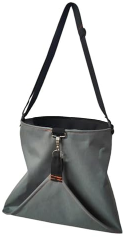 MagiDeal Große Obstpflücktasche Ernte-Gemüsepflücktasche, Großvolumige Obstpflücksack mit Verstellbarer Riemen, Gartenpflücksack Obstsammeltasche Gartenschürze Aufbewahrungstasche, Grau