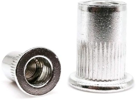 20/40 tuercas remachables de cabeza plana de aluminio, inserto de unión, tuerca remachable, M3, M4, M5, M6, M8(20pcs M8)