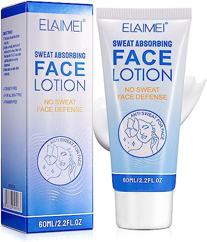 Lotion pour le visage absorbante, Lozione per il Viso Che Assorbe il Sudore, Antitraspirante per il Viso, Controllo del Sudore e Della Pelle Grassa, Crème anti-sudore per Uomini e Donne, 60 ml