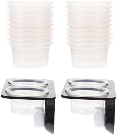 VILLFUL Plataforma de Alimentación para Reptiles con Doble Plato y Repisa Comedero para Geckos Plástico Resistente Compacto y Práctico Dispensador de Agua Adecuado Color Aleatorio