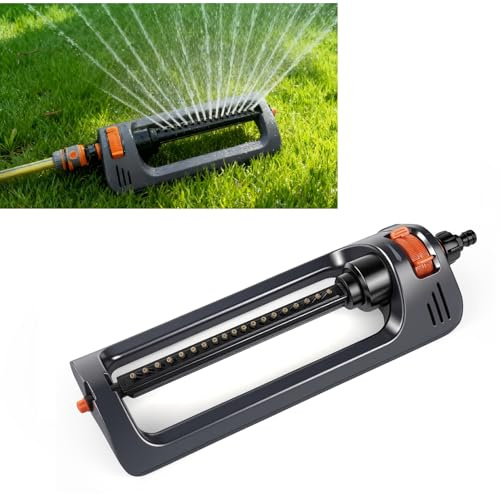 Nikou Oscillerande sprinkler, automatisk 19-håls vibrerande sprinkler, bevattningsanordning för gräsmattor (raka ben)
