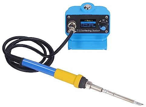 Estación de soldadura inalámbrica portátil T12 de 18 V, 72 W, temperatura de calentamiento rápido, pantalla digital ajustable, pequeño soldador práctico para proyectos de soldadura