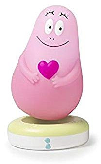 Pabobo - Lumilove Barbapapa - Veilleuse nomade pour bébé et enfant - Chargeur à induction - Rose, UNIQUE
