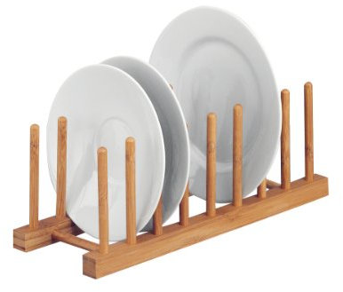 Zeller 25278 Escurridor para Platos, Madera, Marrón, 34x12.5x12 cm