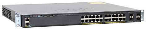 Commutateur réseau Cisco Catalyst 2960X-24PS-L, 24 Ports Gigabit Ethernet, consommation PoE 370 W, 4 Ports de Liaison Montante 1G SFP, Garantie à Vie limitée améliorée (WS-C2960X-24PS-L)