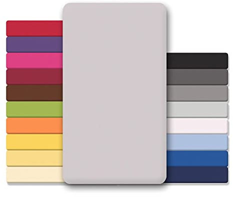 CelinaTex Jersey Topper Spannbettlaken Lucina 90x200-100x200cm Silber grau 100% Baumwolle gekämmt bis 12cm Matratzenhöhe Oeko-TEX