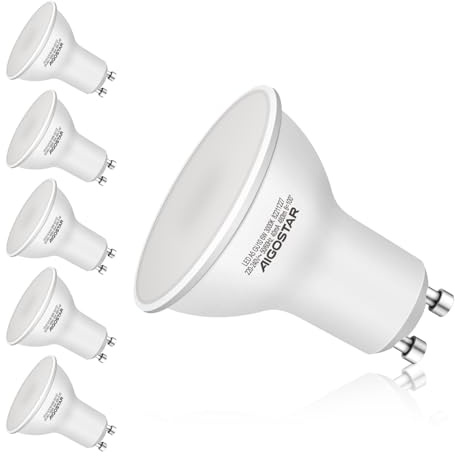 GU10 Led Warmweiß 6W Leuchtmittel Birne Lampe 3000K 420 Lumen Abstrahlwinkel 120-160 Grad Reflektor 5 Stücke Energiespar