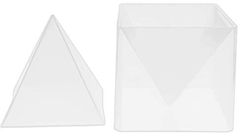 Globalflashdeal Moule en Silicone Super Pyramide Bijoux Artisanaux en RéSine Moule en Cristal avec Cadre en Plastique Bijoux Artisanat Moules en RéSine