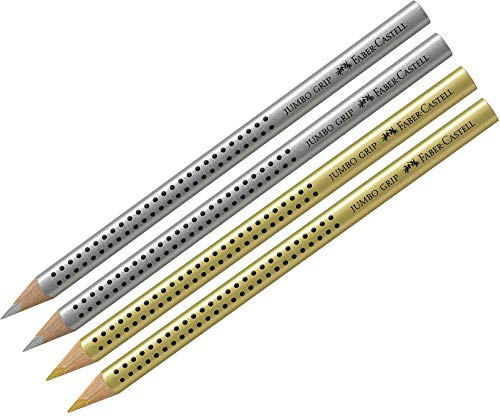 Faber-Castell Jumbo Grip Set: 2x silber, 2x gold